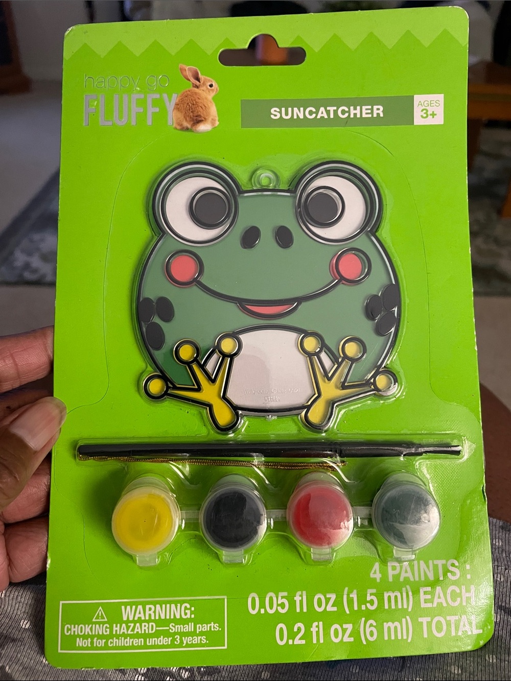 Fluffy Happy Go Green Frog Suncatcher Craft Kit